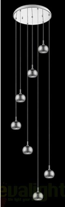 Lustra moderna cu 7 pendule diam.50cm, H-194cm, ARIAN 193453 Schuller Valencia, corpuri de iluminat, lustre