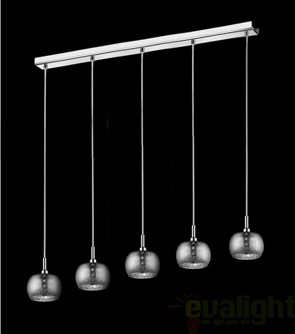 Lustra moderna cu 5 pendule diam.L-105cm, H-130cm, ARIAN 193539 Schuller Valencia, corpuri de iluminat, lustre
