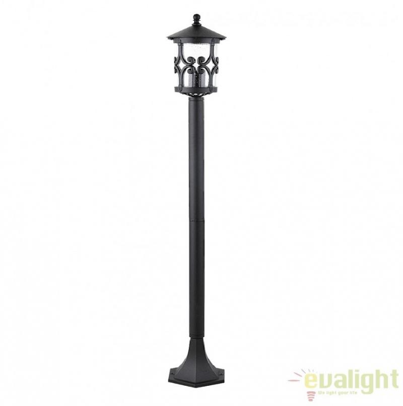 Stalp de exterior clasic, negru, inaltime 100cm, Palma 8540 RX, corpuri de iluminat, lustre