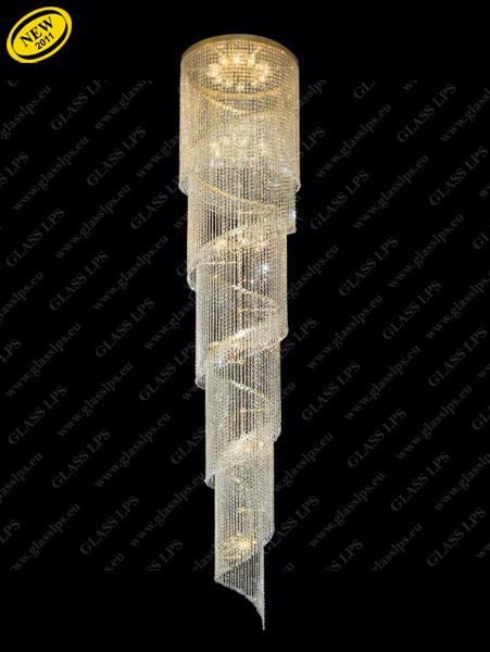 Lustra cristal Bohemia spirala L15 512/30/3, corpuri de iluminat, lustre